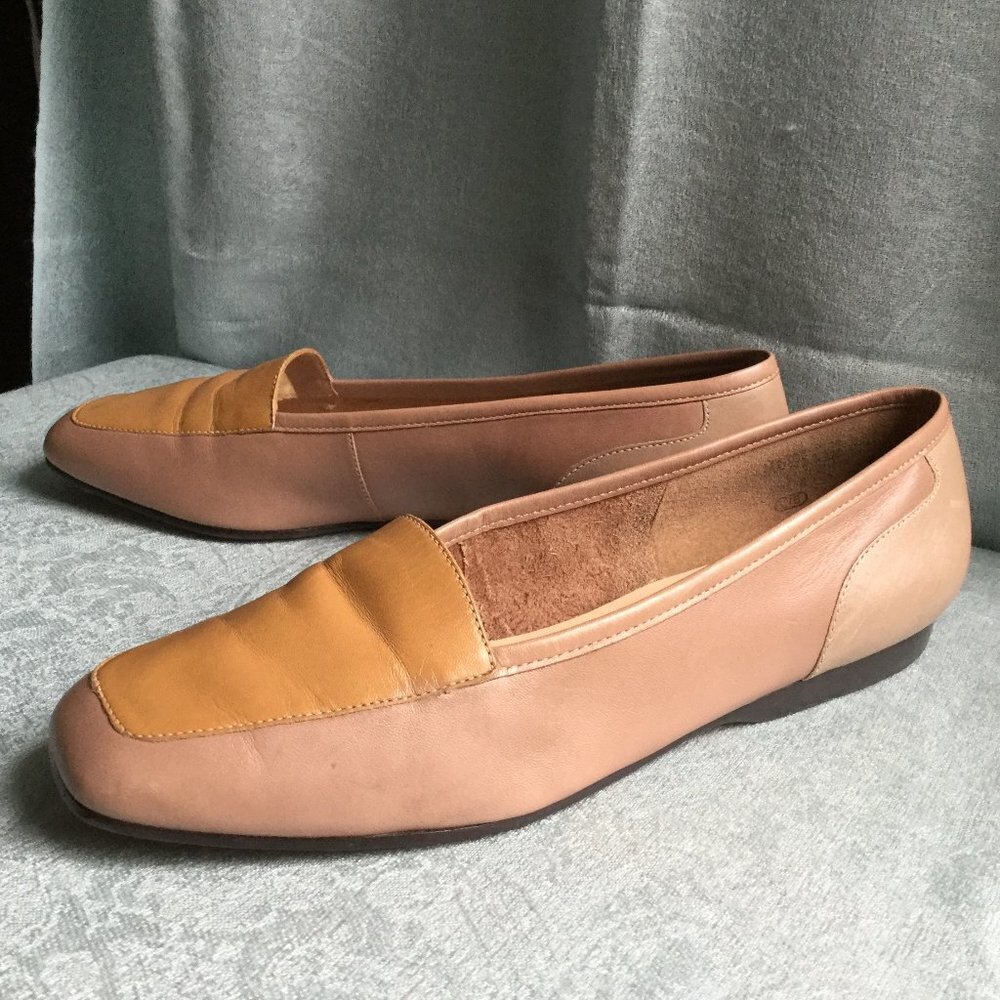 Enzo Angiolini Liberty Tri Tone Leather Flats